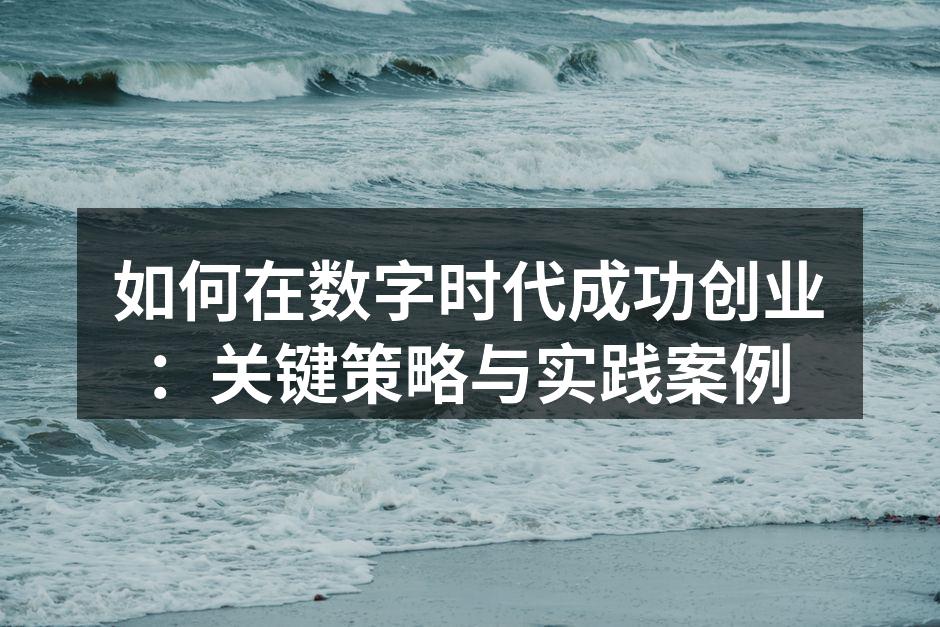 如何在数字时代成功创业：关键策略与实践案例
